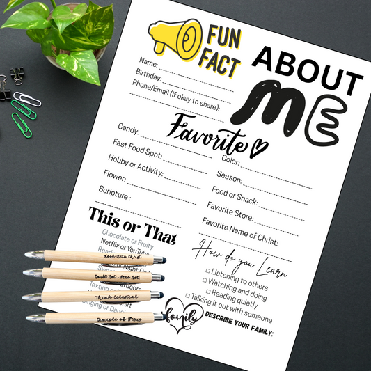 Get to Know You the Fun Way: Girls Camp “About Me” Printable Icebreaker
