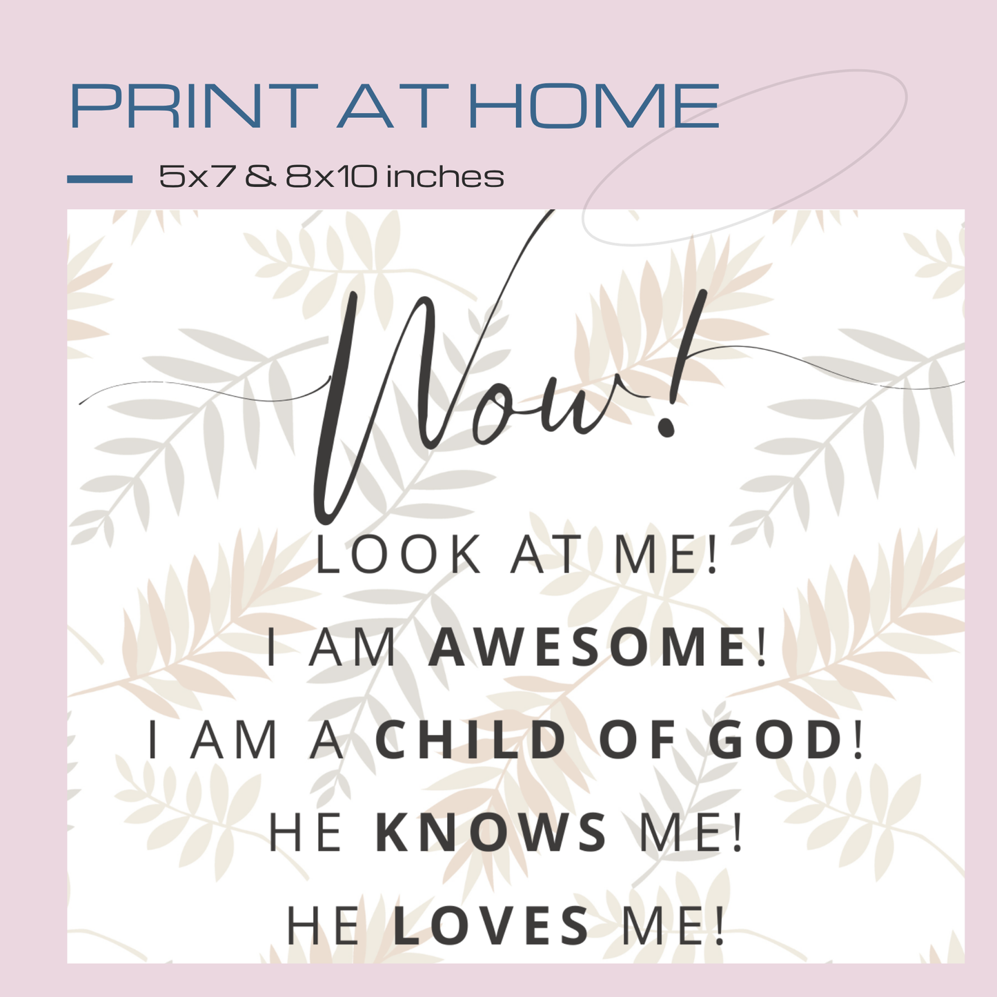 Wow! Look at Me Manifestation | Child of God Printable