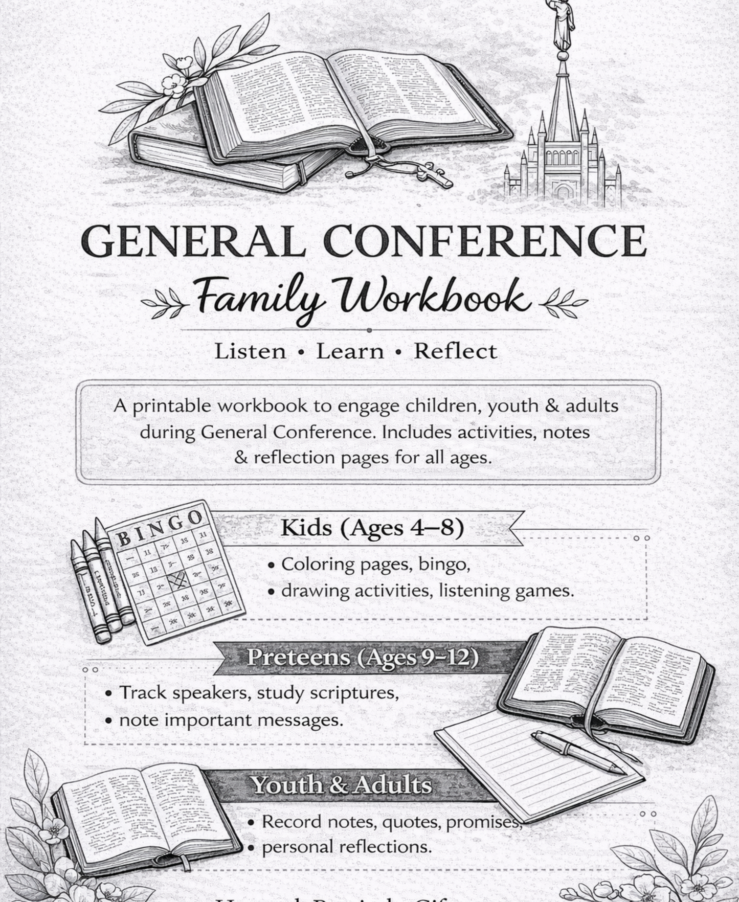 LDS General Conference Activity Packet