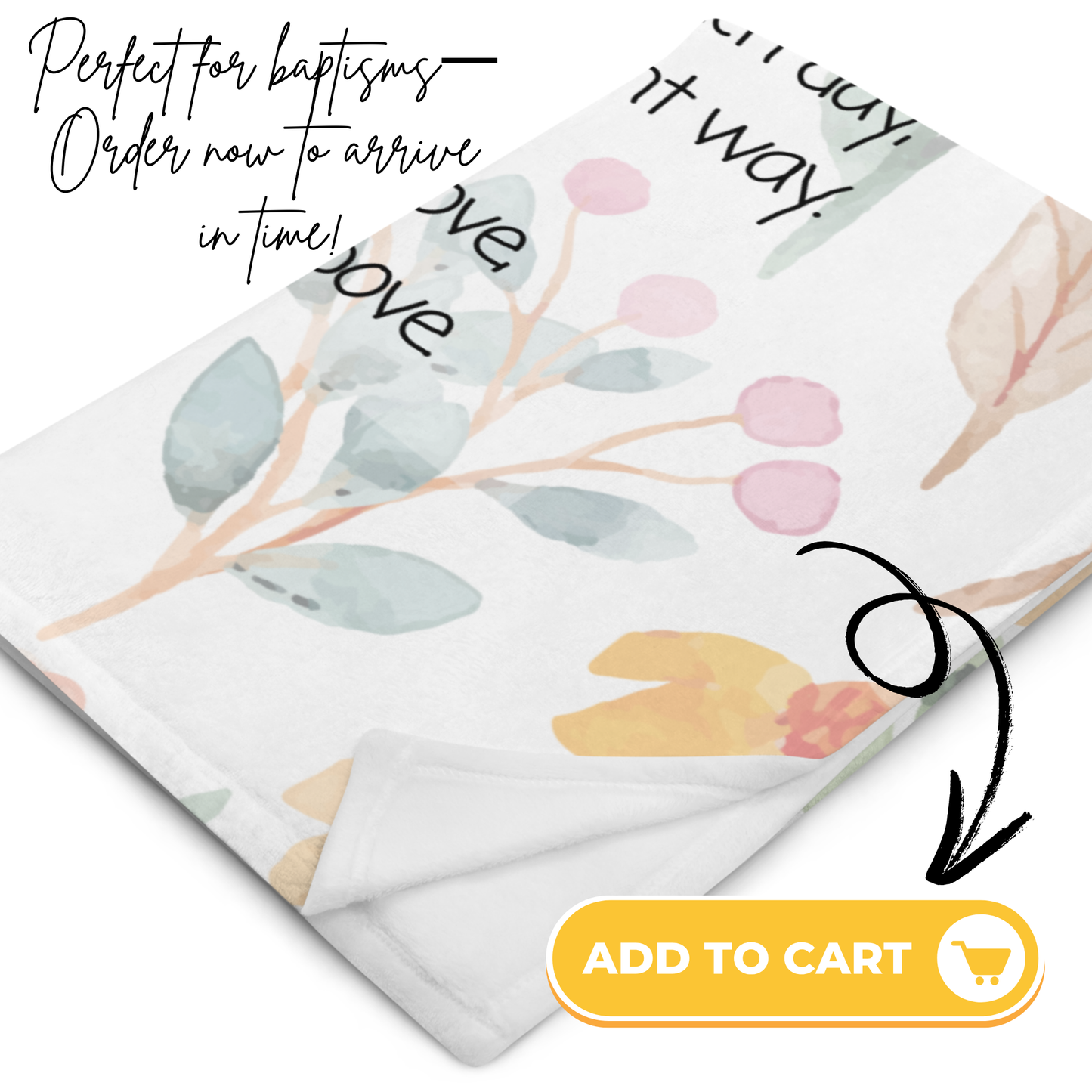 Holy Ghost Baptism Blanket | Floral