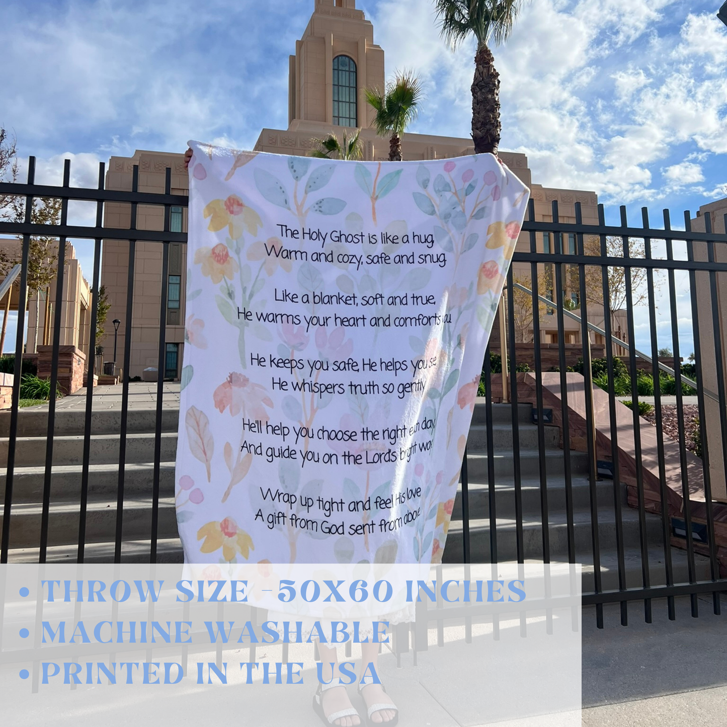 Holy Ghost Baptism Blanket | Floral