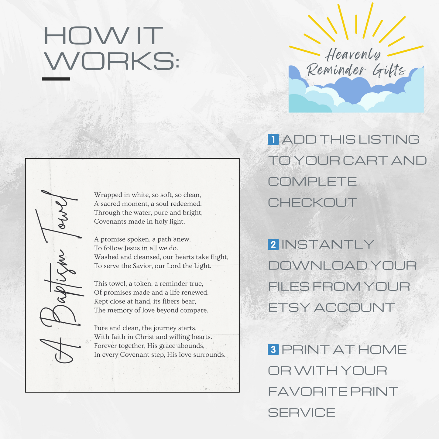 Wrapped in White Baptism Towel Poem