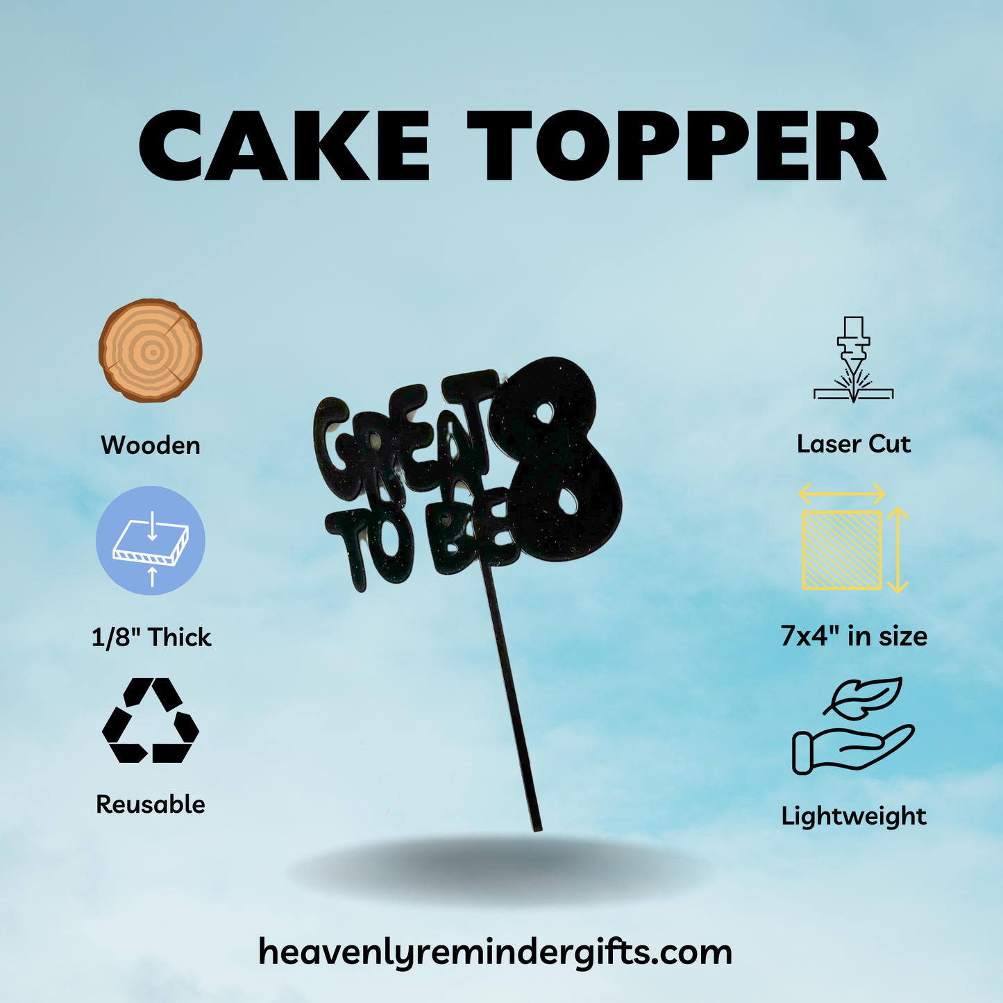 CTR Baptism Cake Topper