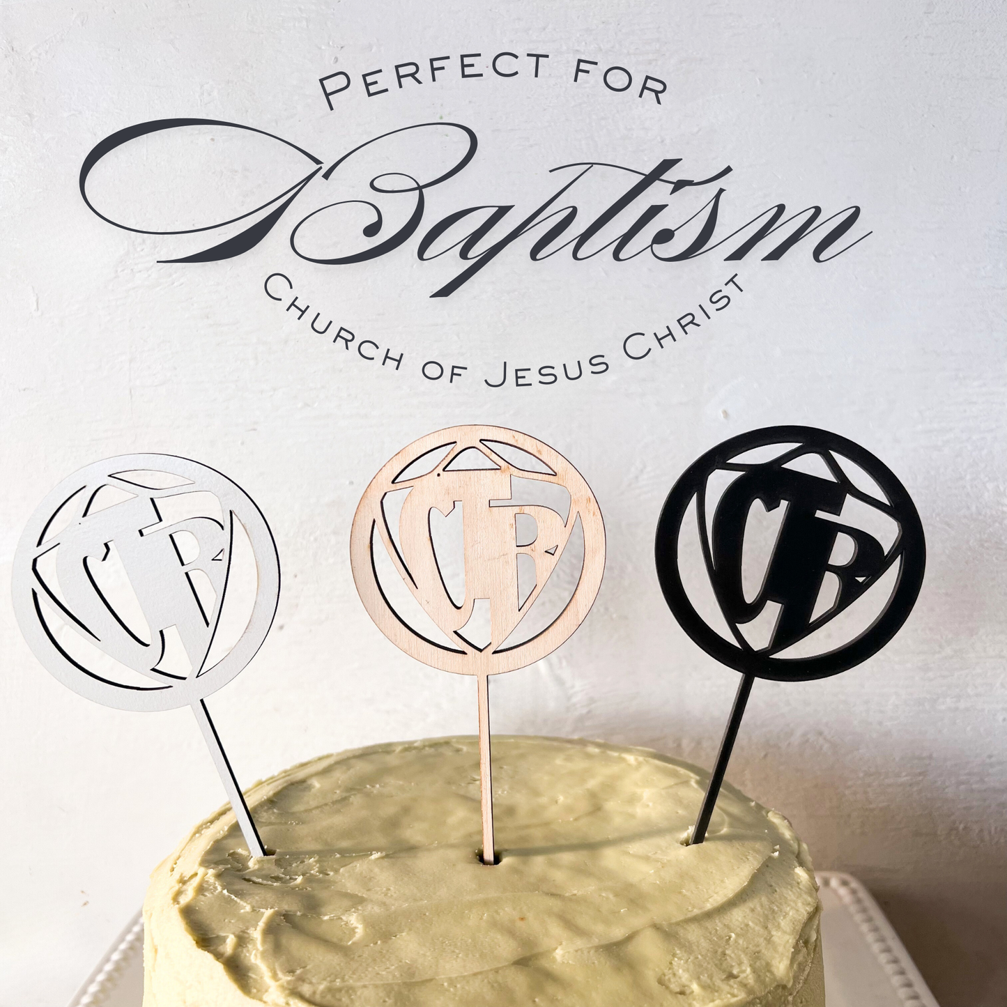CTR Baptism Cake Topper