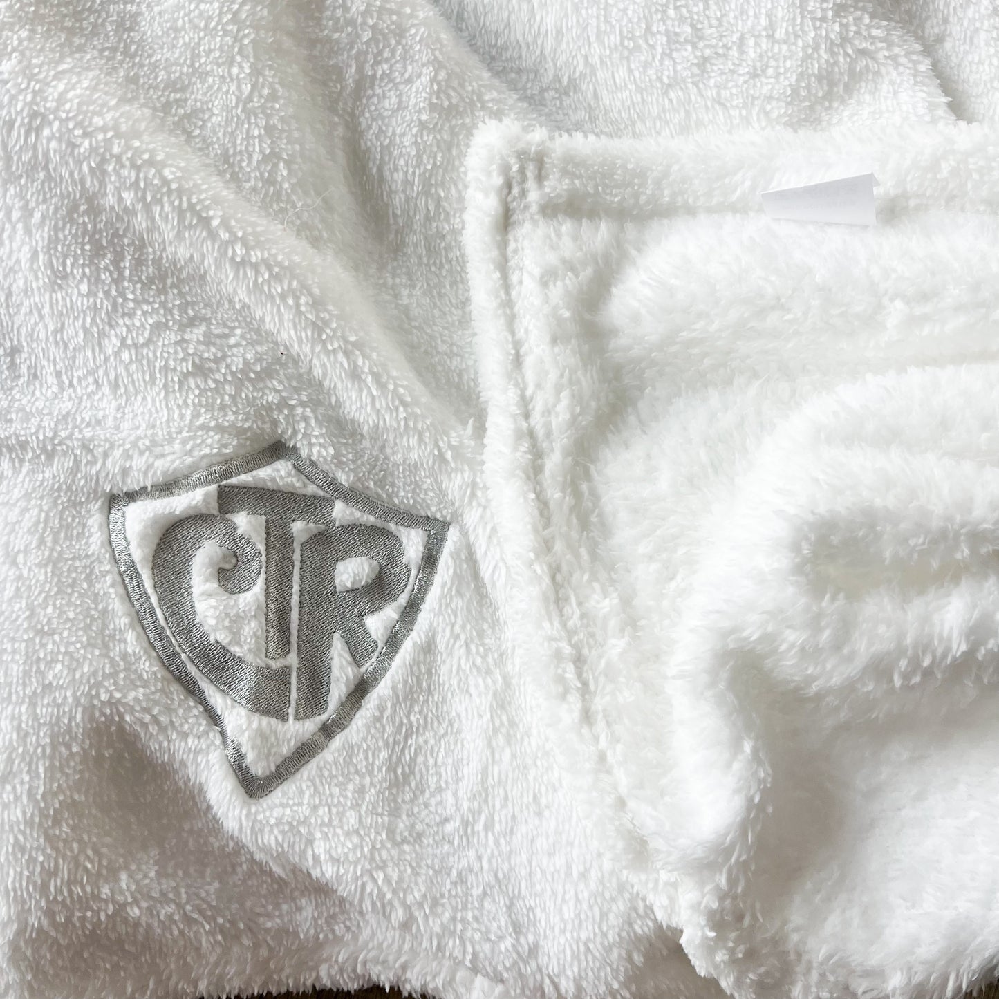 White CTR Baptism Blanket