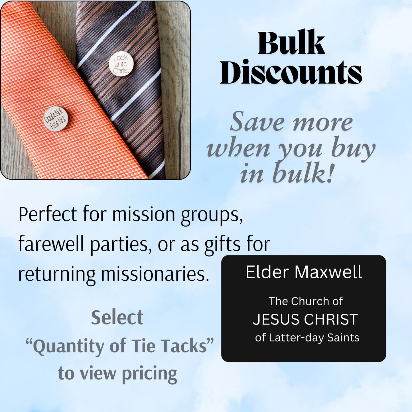 Religious Themed Tie Tacks