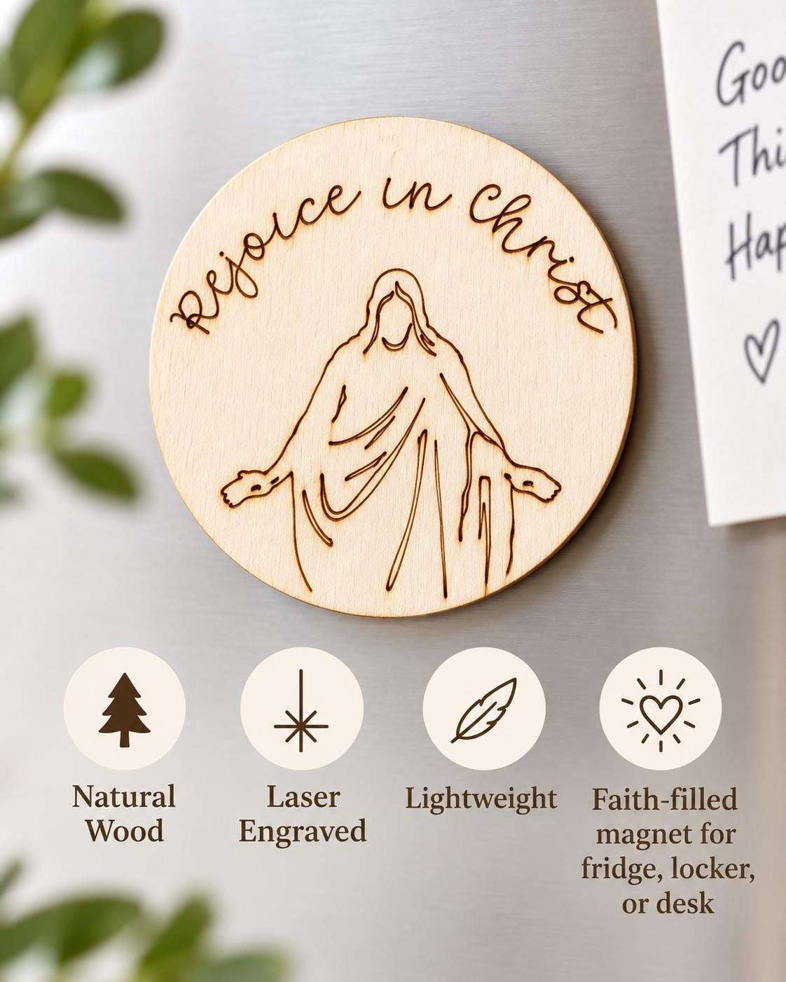 Rejoice in Christ Script Christus Magnet