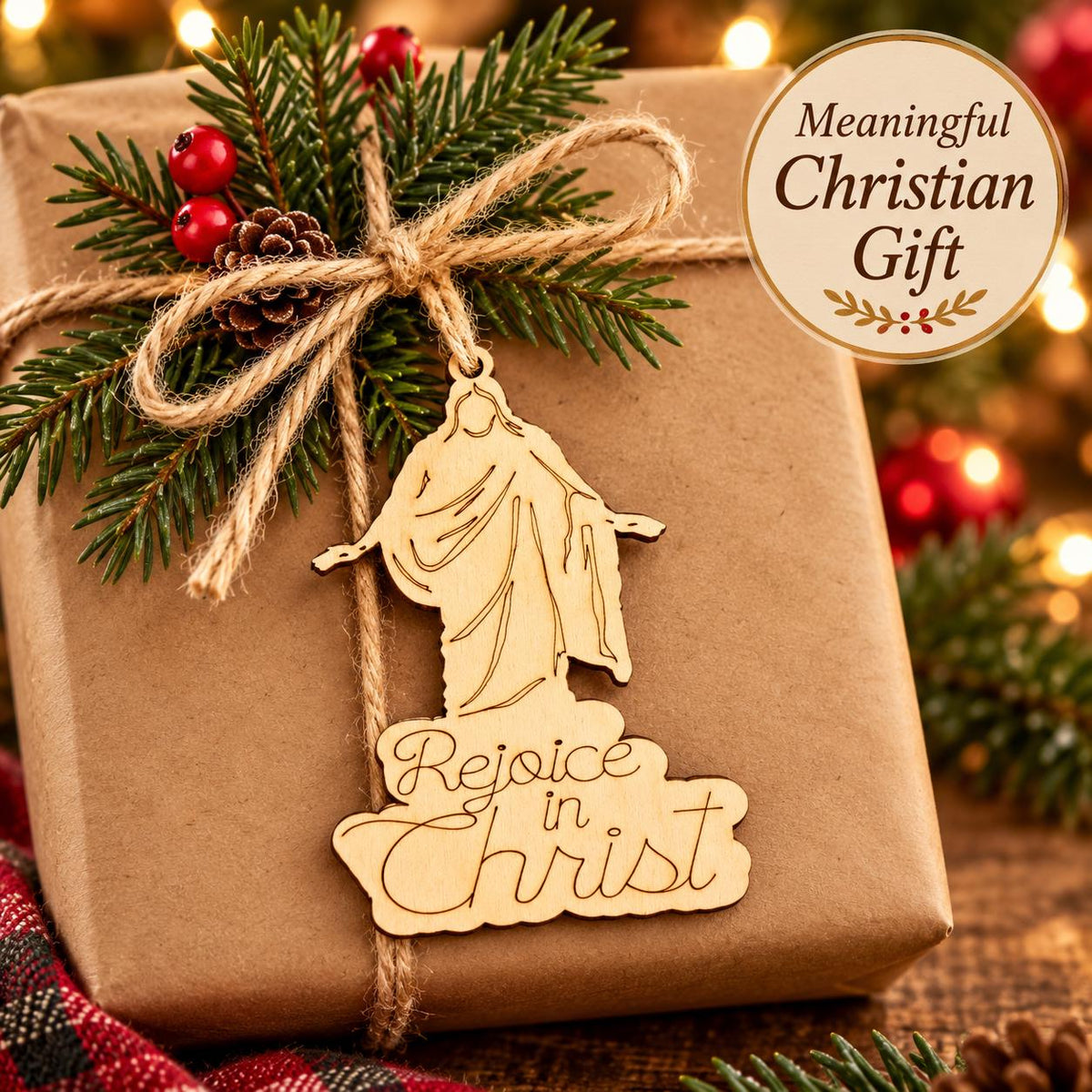 Rejoice in Christ Christus Cutout Ornament