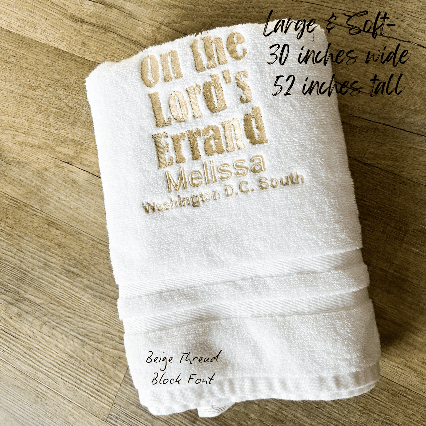 On the Lord's Errand LDS Missionary Towel