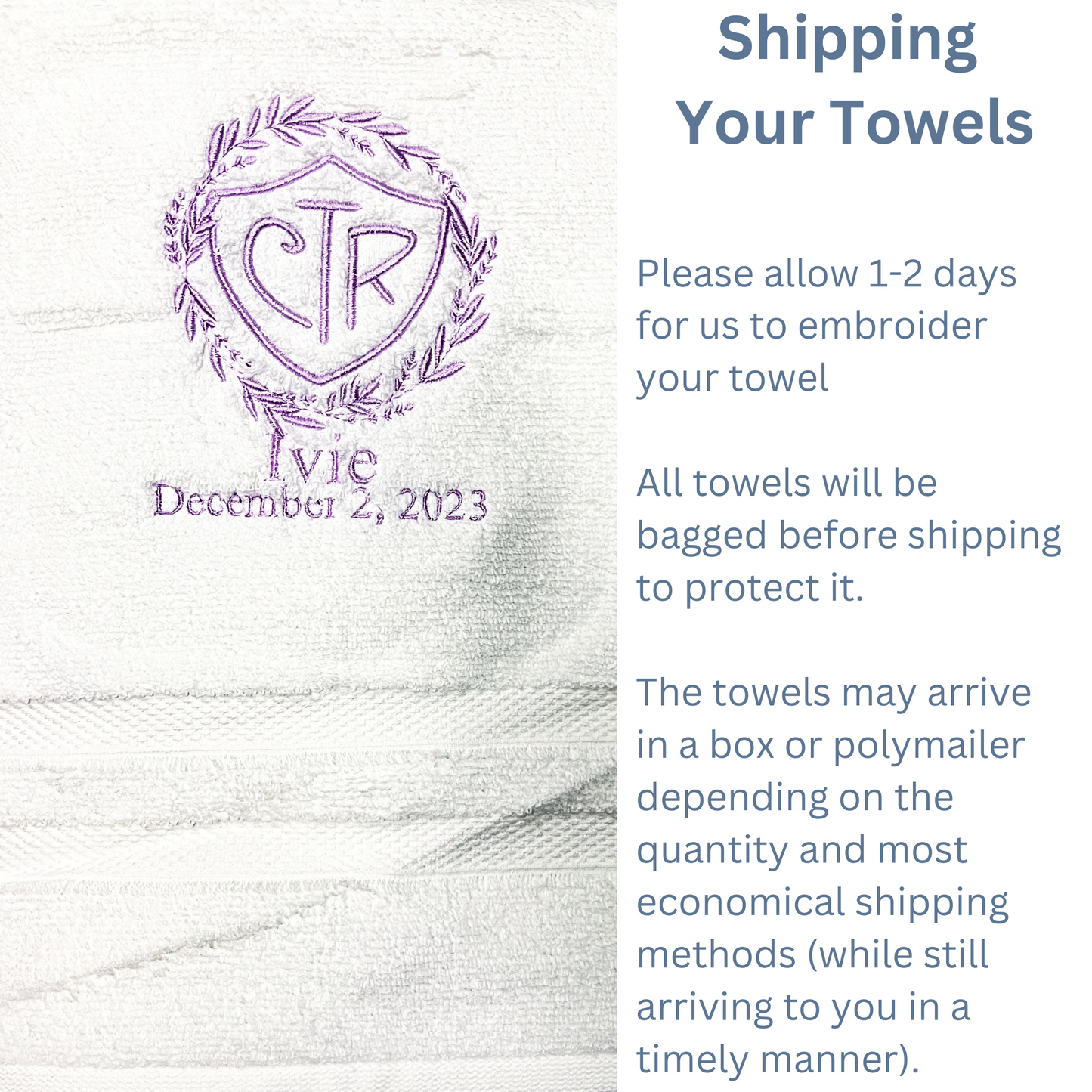 Custom CTR Baptism Towel | Wreath