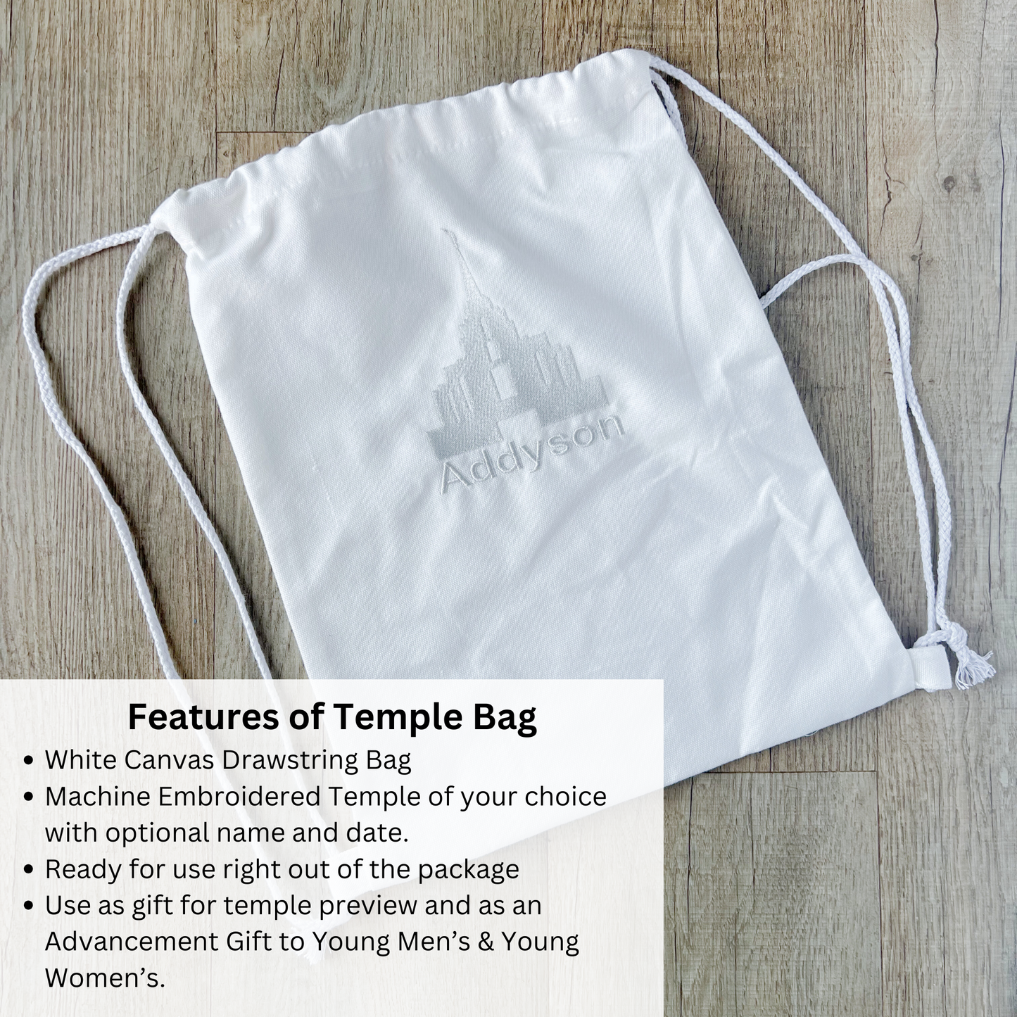 Personalized Youth Baptisms Temple Bag