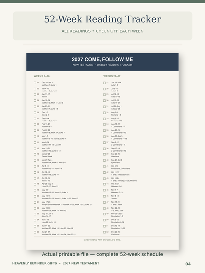 2027 Come Follow Me Reading Schedule