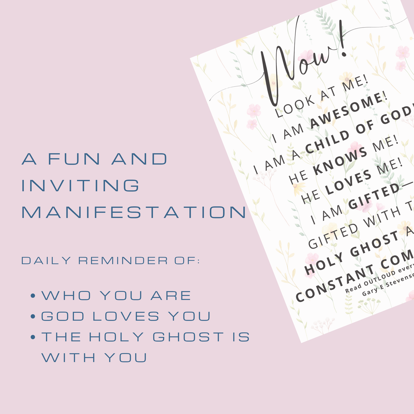 Wow! Look at Me Manifestation | Child of God Printable