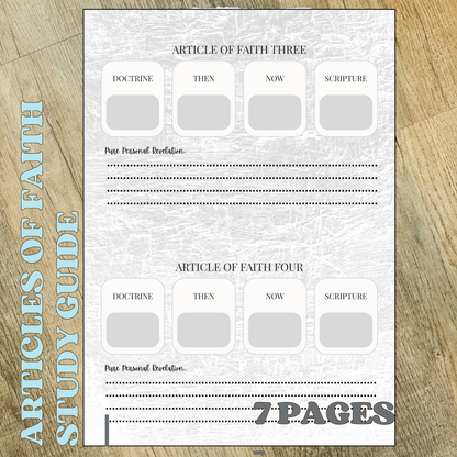 Articles of Faith Study Guide | Printable