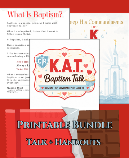 K.A.T. Baptism Talk Printable Set
