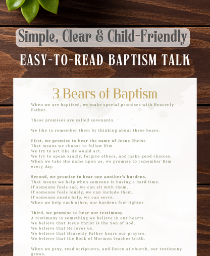 3 Bears of Baptism Talk