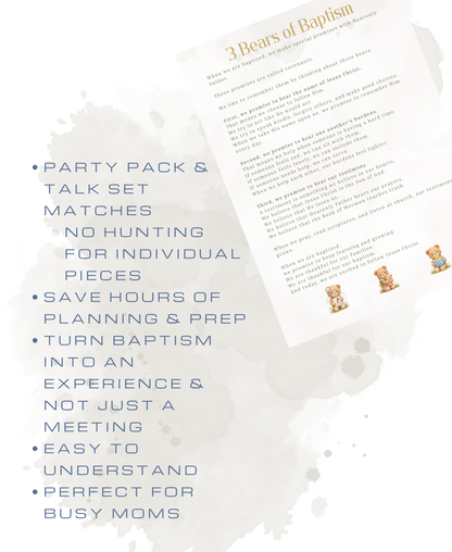 3 Bears of Baptism Printable Bundle