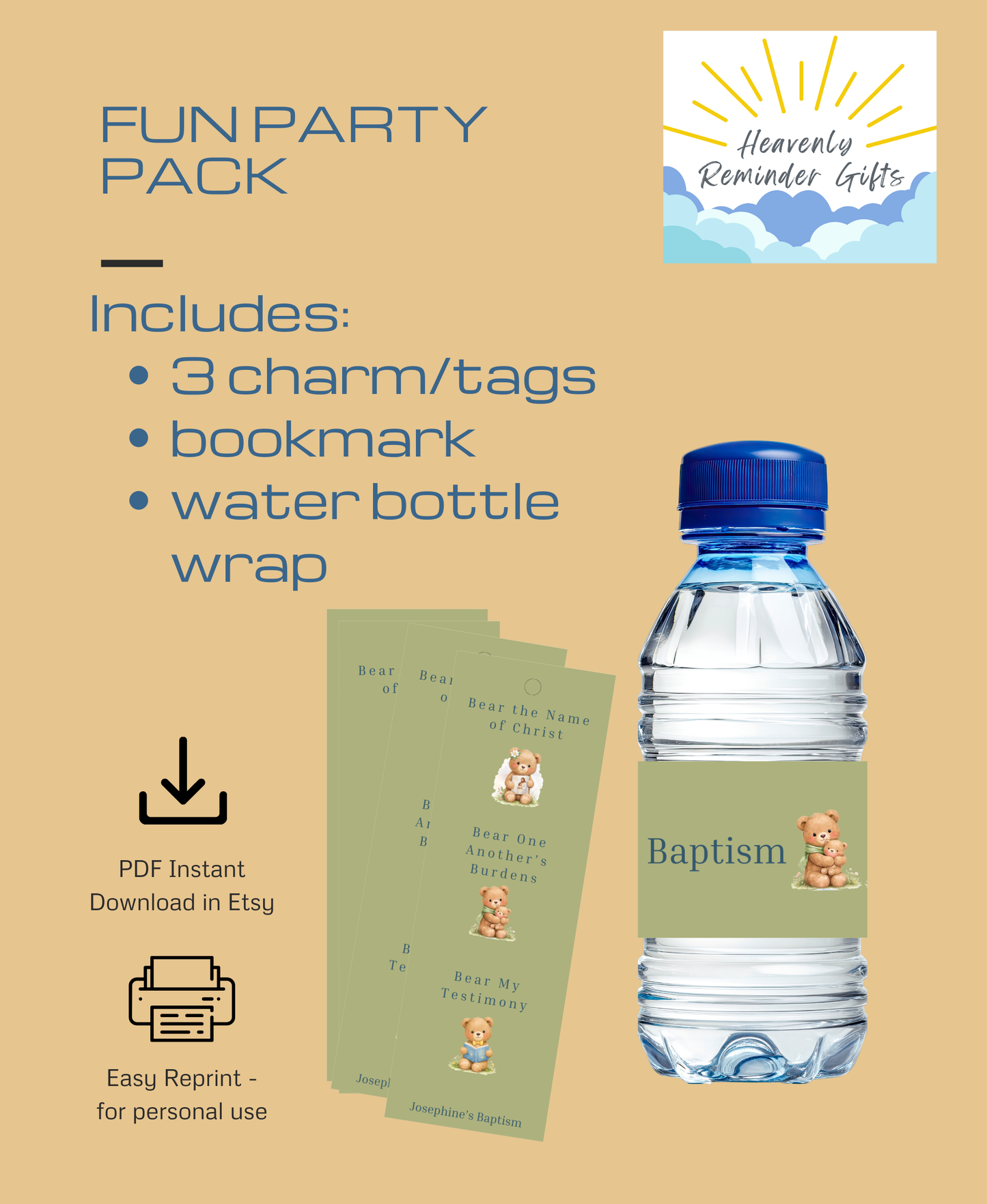 3 Bears of Baptism Printable Bundle