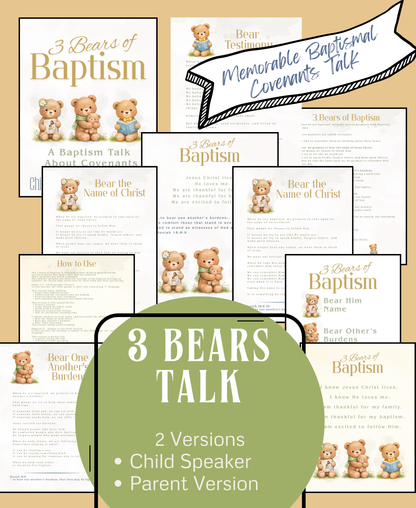 3 Bears of Baptism Talk
