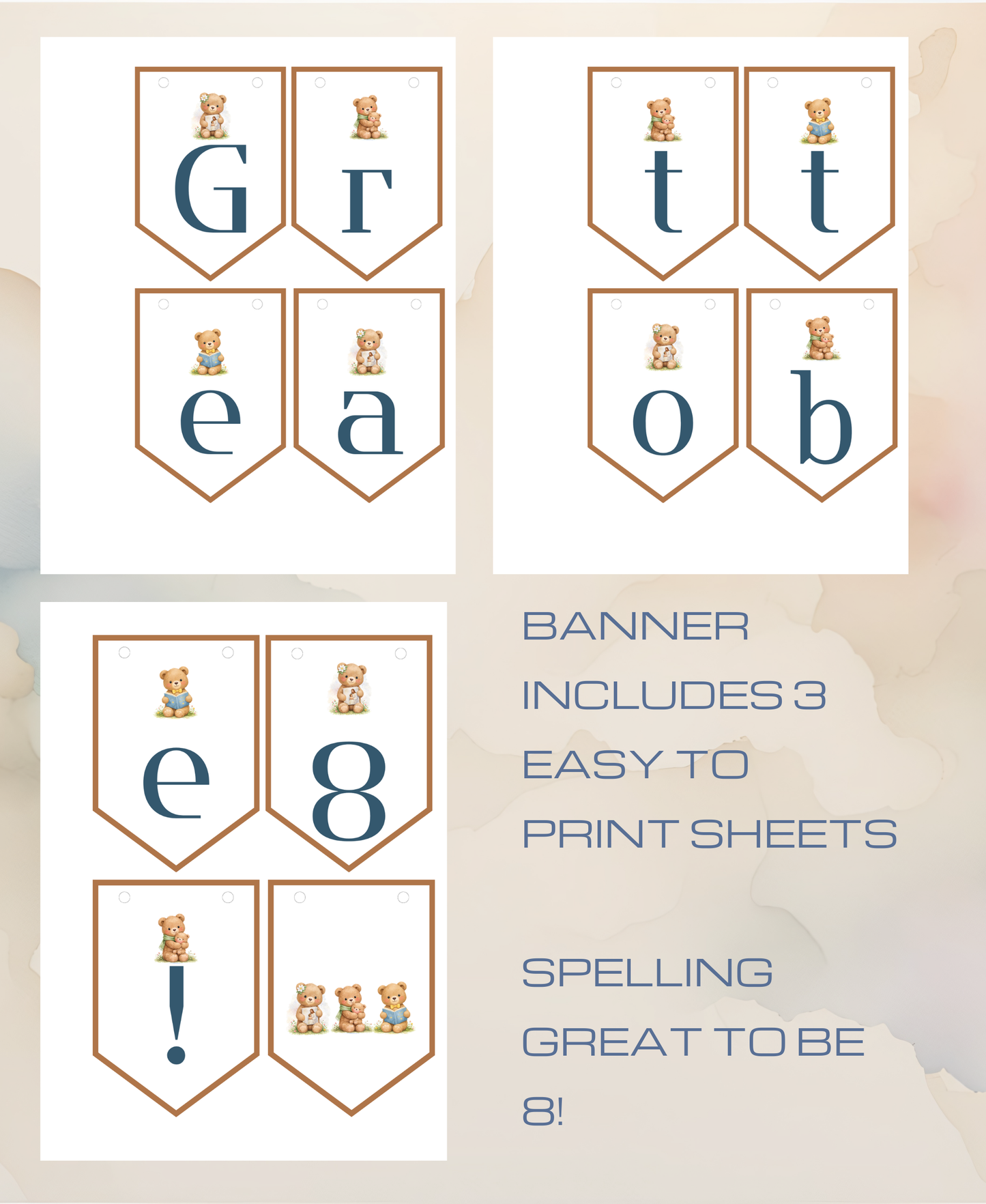 3 Bears of Baptism Printable Bundle