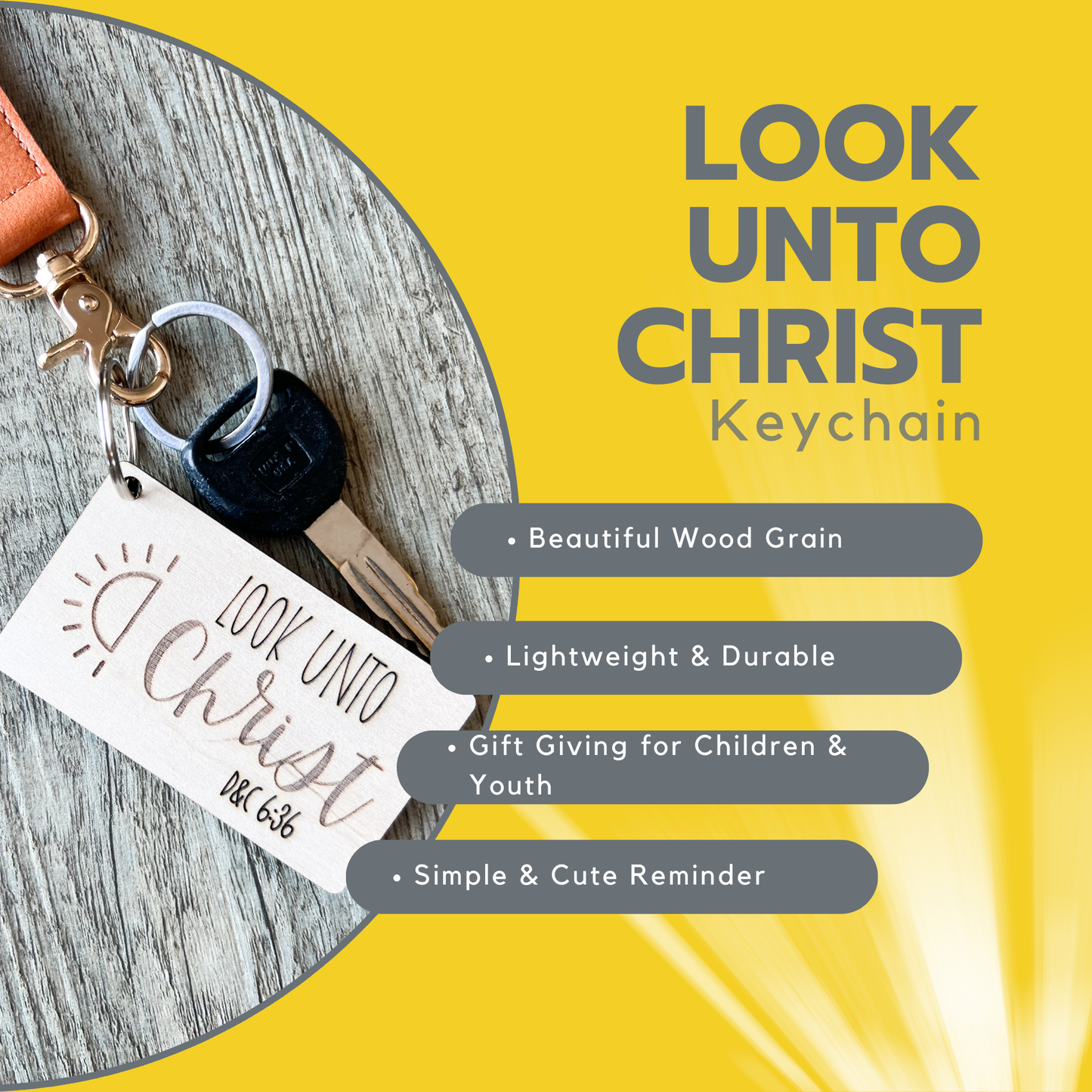 Look Unto Christ Keychain