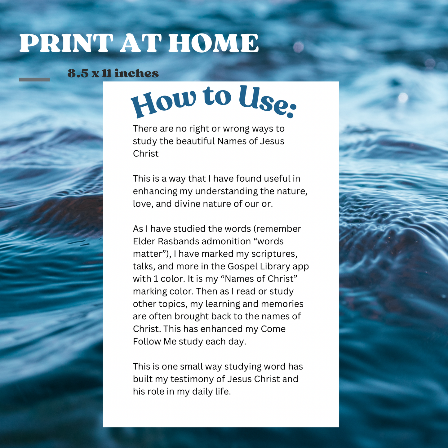 52 Names of Jesus Christ Study Guide Notebook | Old Testament