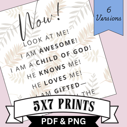 Wow! Look at Me Manifestation | Child of God Printable
