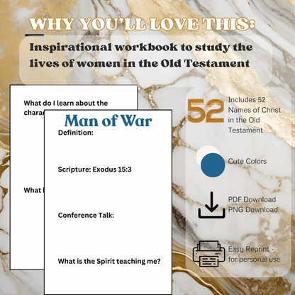 52 Names of Jesus Christ Study Guide Notebook | Old Testament