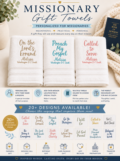 Personalized Missionary Towels
