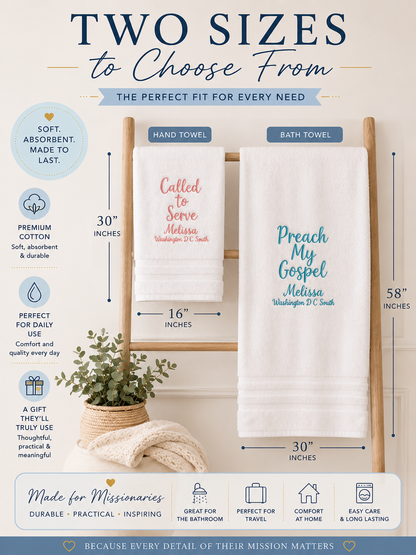 Personalized Missionary Towels