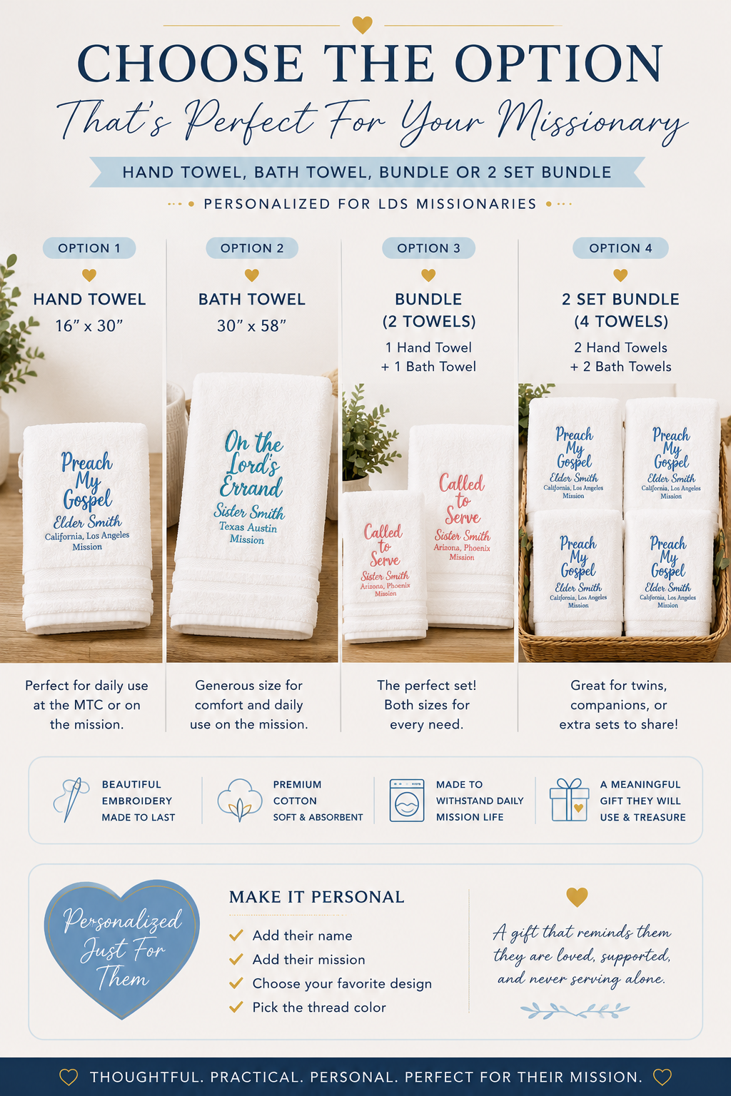 Personalized Missionary Towels