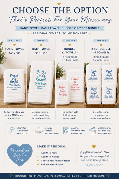 Personalized Missionary Towels