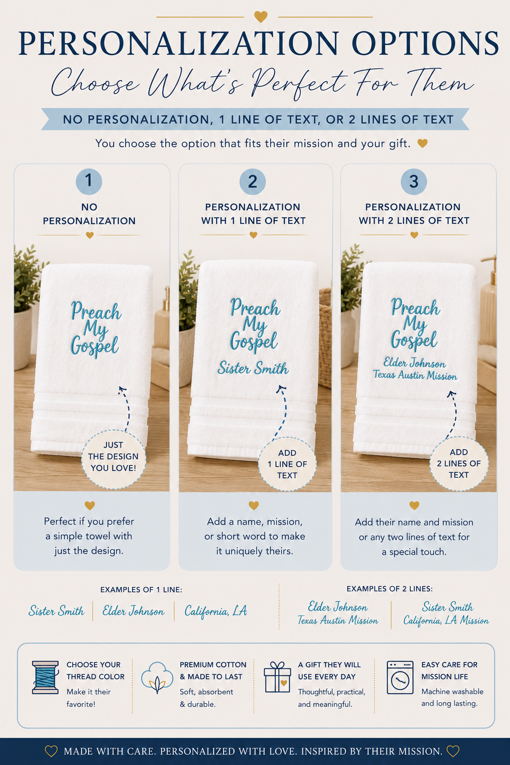 Personalized Missionary Towels