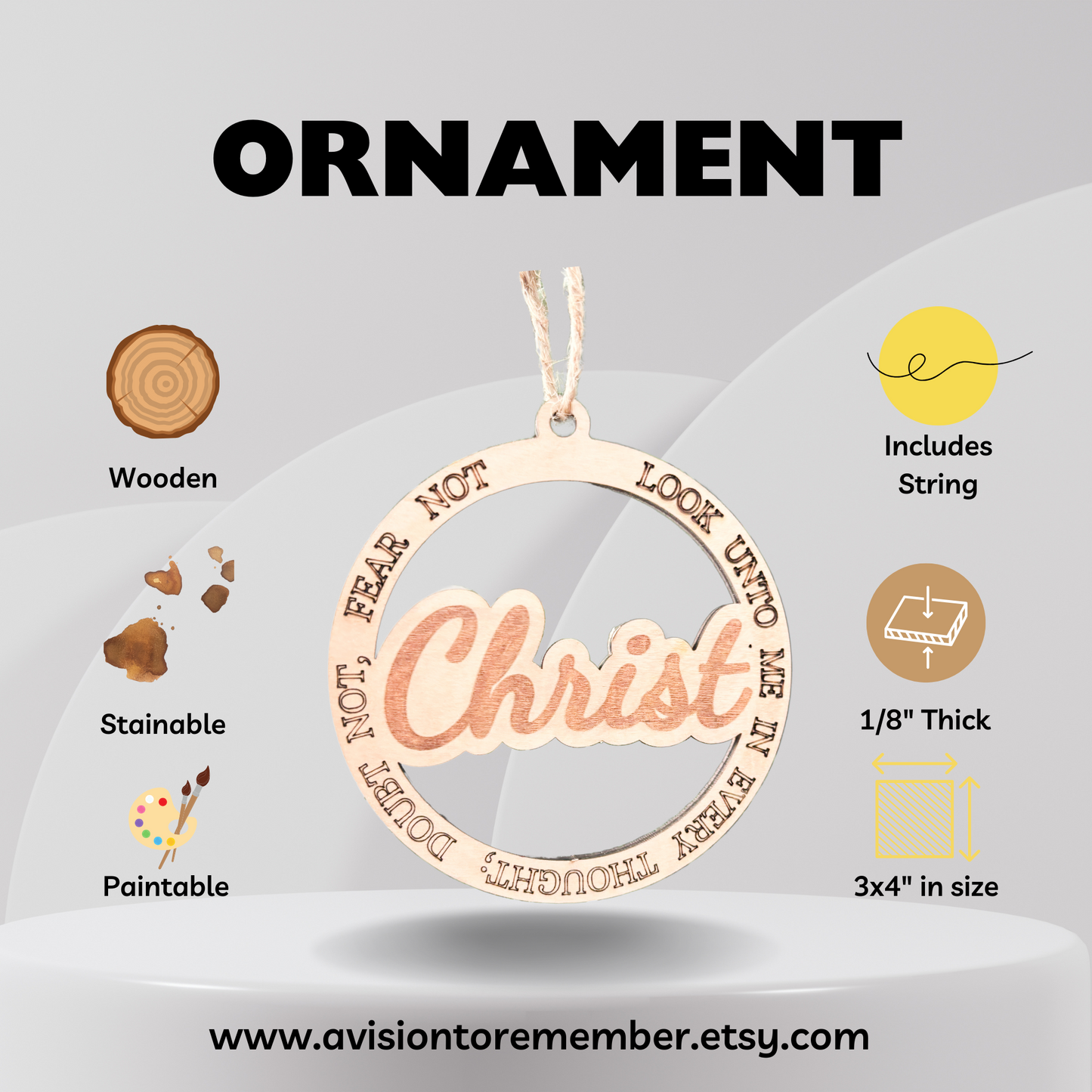 Look Unto Christ Ornament