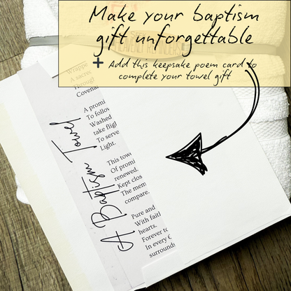 Wrapped in White Baptism Poem Card & Envelope