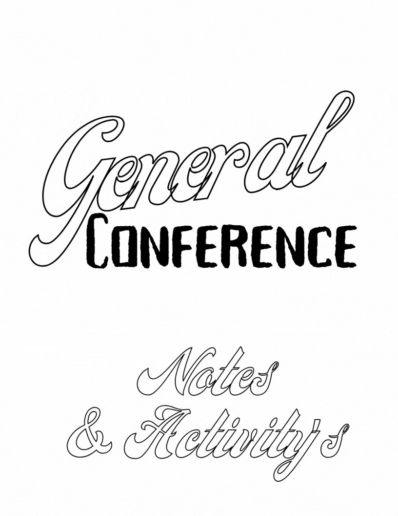 LDS General Conference Activity Packet