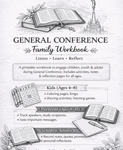 LDS General Conference Activity Packet