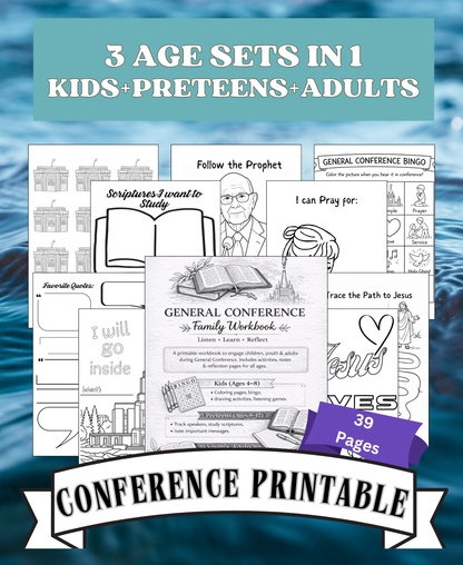 LDS General Conference Activity Packet