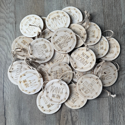 25 Names of Christ Wooden Ornament Set – Doctrine & Covenants Collection