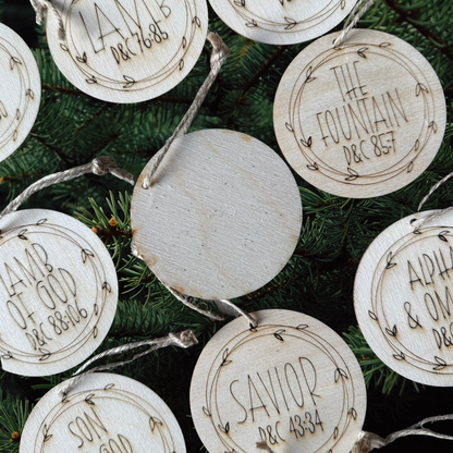25 Names of Christ Wooden Ornament Set – Doctrine & Covenants Collection