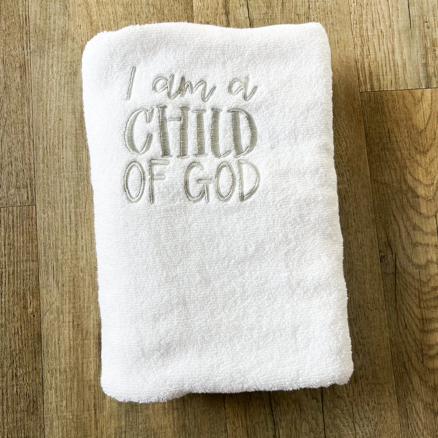 I Am a Child of God Towel | LDS Baptism & Primary Gift