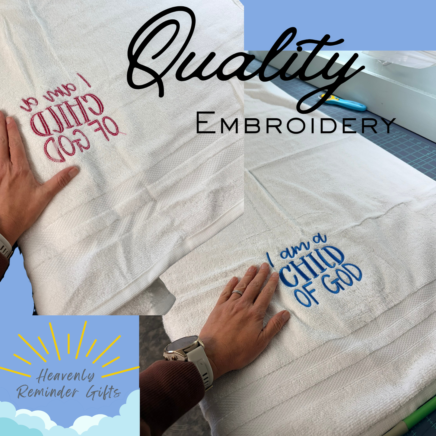Child of God | Personalized LDS Baptism Towel