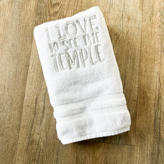 I Love to See the Temple – LDS Baptism Towel for Kids