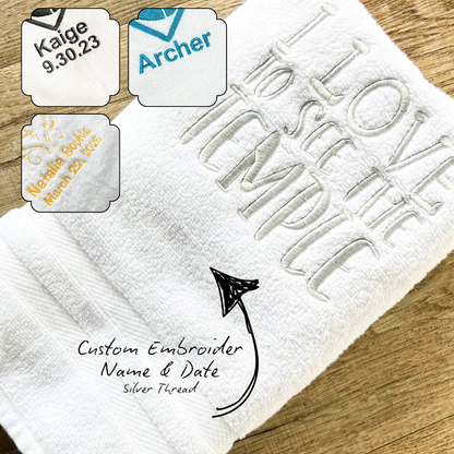 I Love to See the Temple – LDS Baptism Towel for Kids