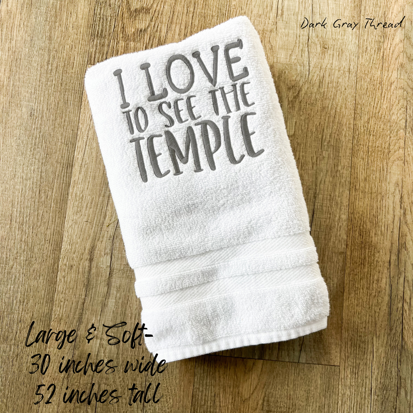 I Love to See the Temple – LDS Baptism Towel for Kids