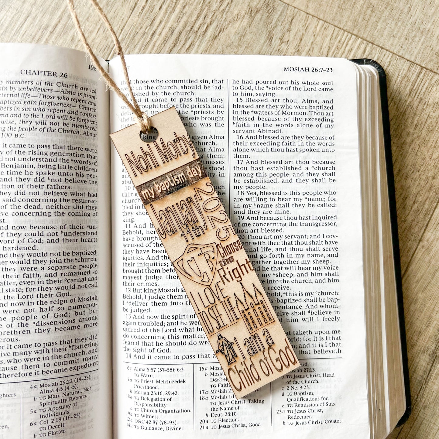 Baptism Themed Bookmark