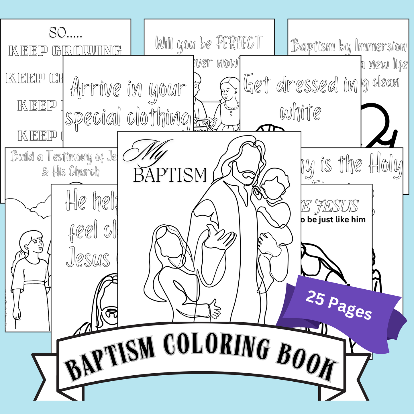 Baptism Coloring Book for Kids