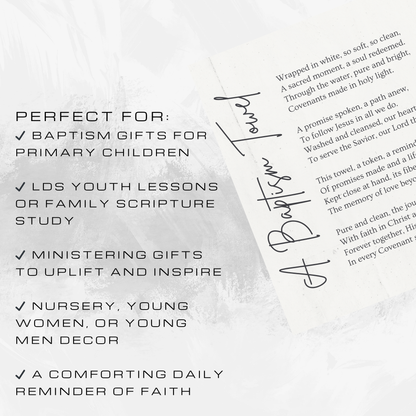 Wrapped in White Baptism Poem Card & Envelope