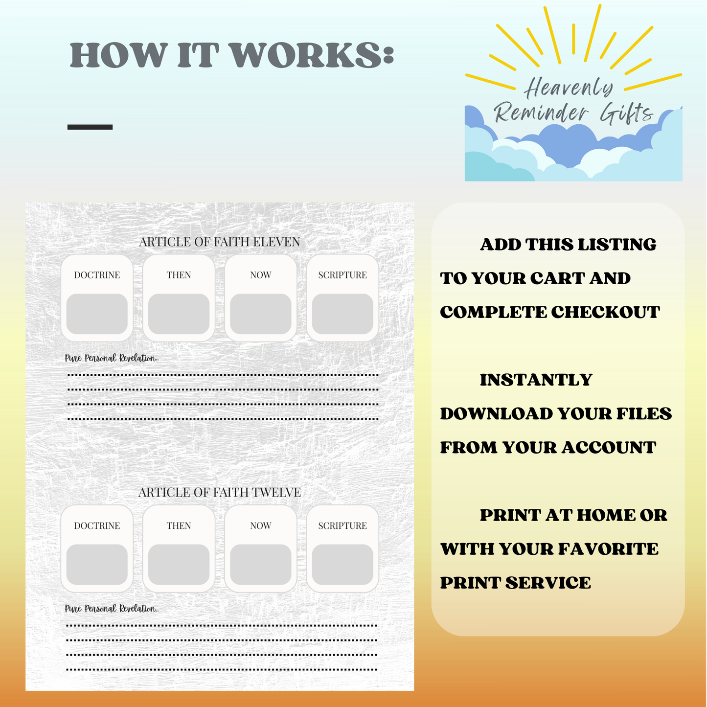 Articles of Faith Study Guide | Printable