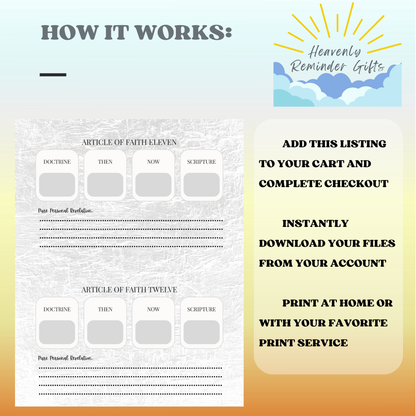 Articles of Faith Study Guide | Printable